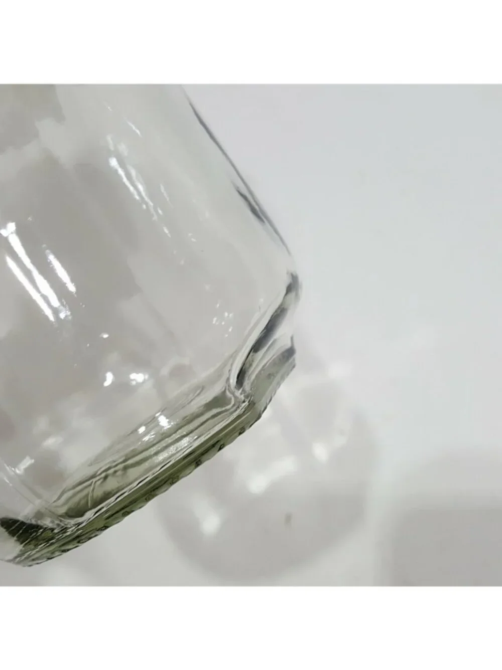 Vintage Clear Wavy Glass Milk Juice Bottle Jar Jug Carafe Since 1852 Flat Back